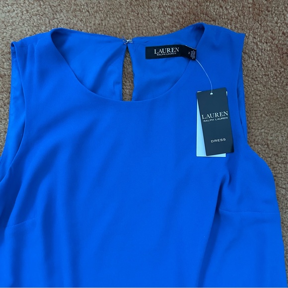 Lauren Ralph Lauren Georgette Ruffle Trimmed Tiered Lined Shift Dress Size 2 NEW - Picture 3 of 8